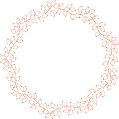 Rose hip wreath isolated vector