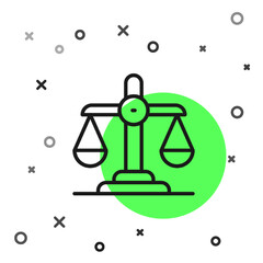 Black line Gender equality icon isolated on white background. Equal pay and opportunity business concept. Vector