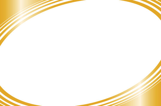 Oval Golden Border With Transparent Lines