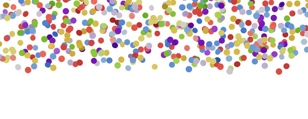 colorful confetti on white background