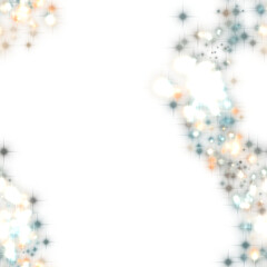 Transparent bokeh overlay, confetti background