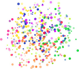 Transparent bokeh overlay, confetti background