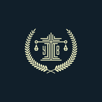 recommend clip art: Initial YB  design for law, lawyer or law firm that can be used as logo or seal, logo vector, icon, illustration.eps