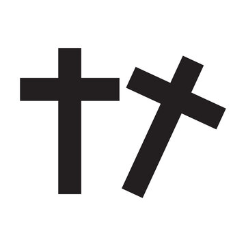 Religion cross icon . Vector illustration
