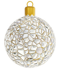 stained glass Christmas ball.  Christmas ornament, decoration.