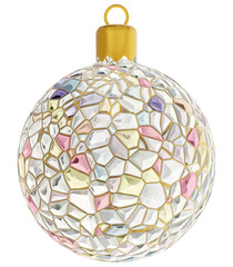 stained glass Christmas ball.  Christmas ornament, decoration.