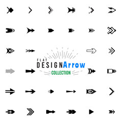 Set arrow icons. vector Collection different arrows sign. Set different cursor arrow direction symbols in flat style.