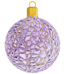 stained glass Christmas ball.  Christmas ornament, decoration.
