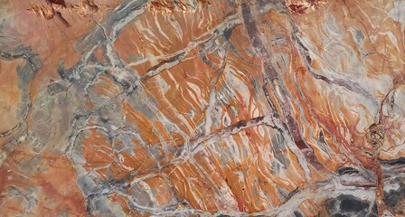 Red-brown marble/rock natural texture with grey and white veins detail