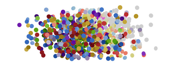 Multicolor confetti abstract background with a lot of falling pieces, isolated