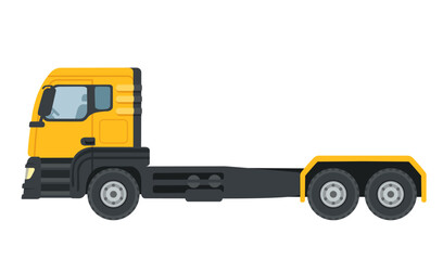Heavy truck vector illustration isolated on white background