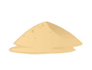 Sand heap for construction industry vector illustration isolated on white background