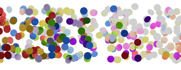 confettis falling 3d render illustration