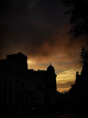 Fototapeta premium sunset in the city