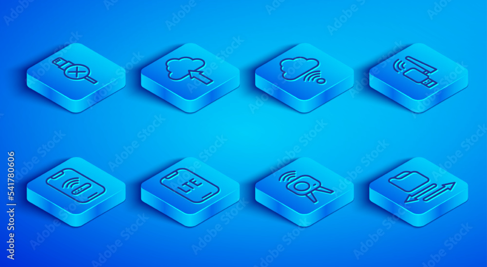Poster set line no usb cable cord, cloud upload, network cloud connection, lte network, web camera, usb wir