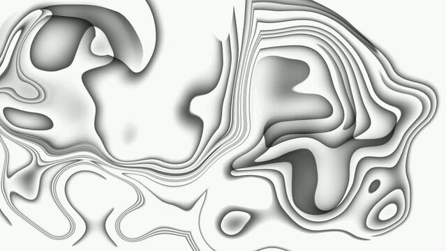 black and white background .,abstract shiny liquid animated with spiral wave motion background