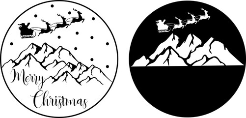 Christmas round mountain