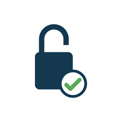 padlock icon vector logo template