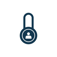 padlock icon vector logo template