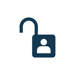 padlock icon vector logo template