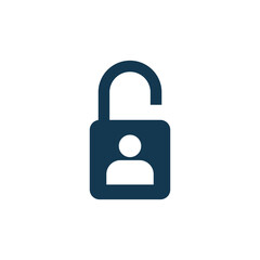 padlock icon vector logo template