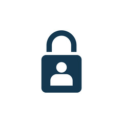 padlock icon vector logo template