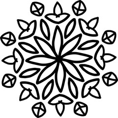 Abstract circular style ethnic mandala design element pattern