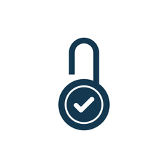 padlock icon vector logo template