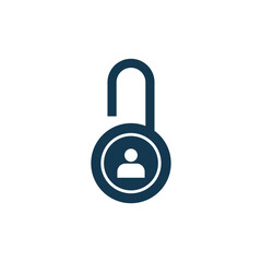 padlock icon vector logo template