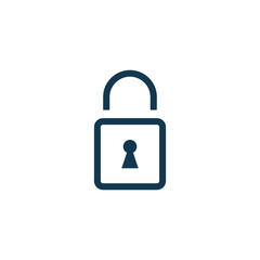padlock icon vector logo template
