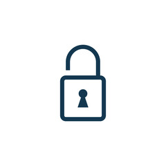 padlock icon vector logo template