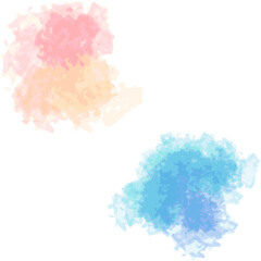 pink blue watercolor stroke brush ink graphic element