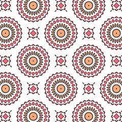 Royal vintage ethnic style floral circular mandala  modern seamless geometric pattern abstract design element