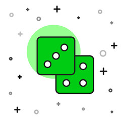 Filled outline Game dice icon isolated on white background. Casino gambling. Vector