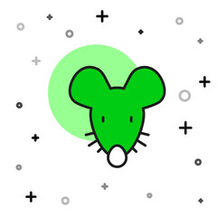 Filled outline Experimental mouse icon isolated on white background. Vector