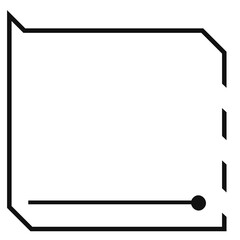 Layout for links and digital information. Hud callout titles.