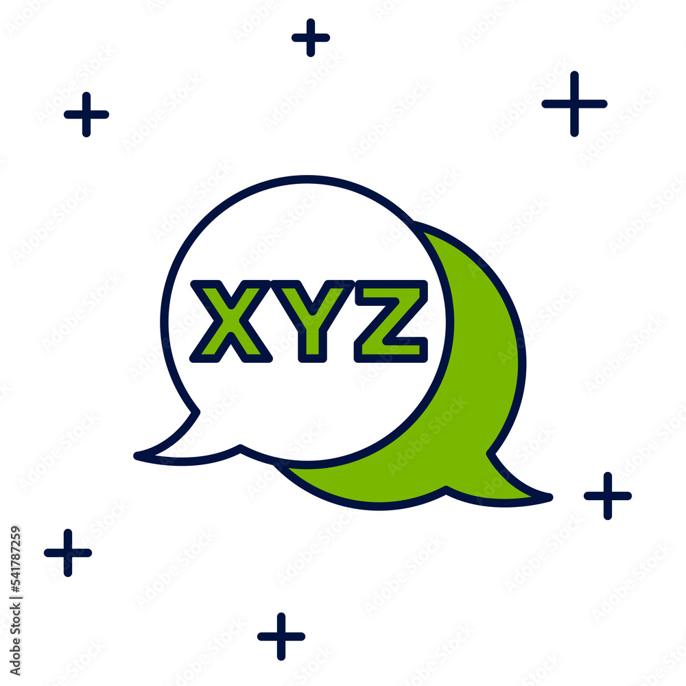 Poster filled outline xyz coordinate system icon isolated on white background. xyz axis for graph statistic