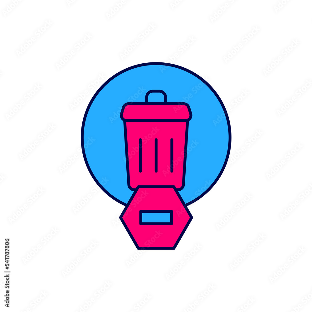 Poster filled outline trash can icon isolated on white background. garbage bin sign. recycle basket icon. o