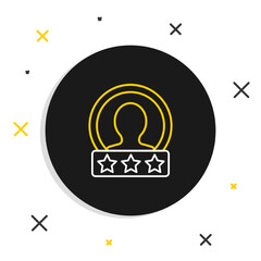 Line Create account screen icon isolated on white background. Colorful outline concept. Vector