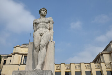 Statue des jardins du Trocadéro à Paris. France
