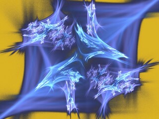 abstract blue yellow background art design illustration graphic fractal render 