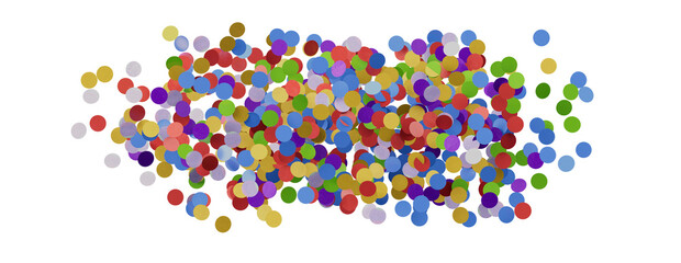 confettis falling 3d render illustration