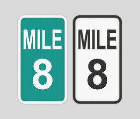 Road Traffic Mile Sign