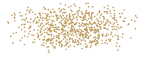 Golden serpentine confetti on transparent background. luxury isolated