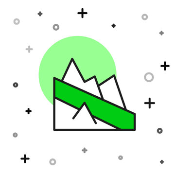 recommend clip art: Filled outline Mountain descent icon isolated on white background. Symbol of victory or success concept. Vector