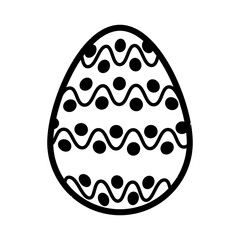White and black Easter eggs. Vector illustration.