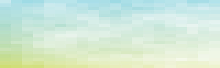 Abstract green and blue gradient rectangles mosaic banner background. Vector illustration.