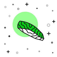 Fototapeta premium Filled outline Fish steak icon isolated on white background. Vector