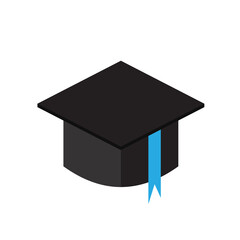 Graduation cap vector isolated on white background. Icon Graduation cap.