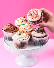 Cupcakes with toppings